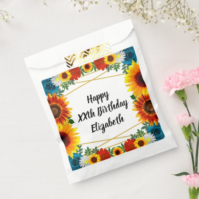 Backyard Summer Floral Geometric Favor Bag (Sealed)