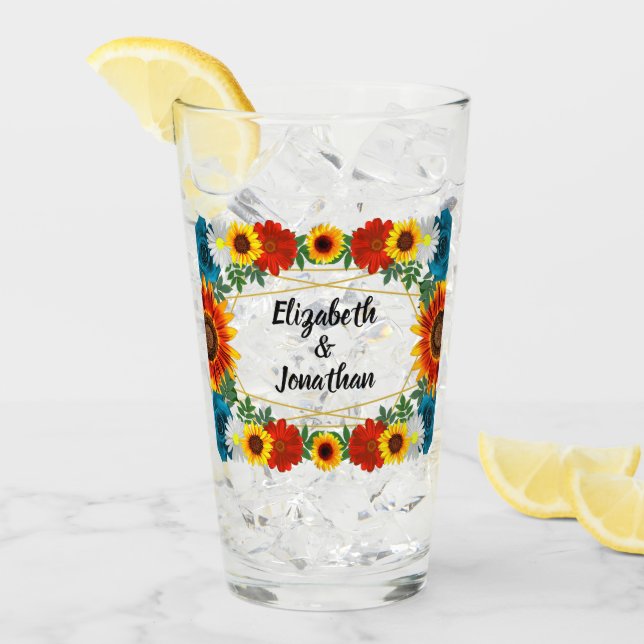 Backyard Summer Floral Geometric Glass (Front Ice)