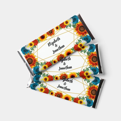 Backyard Summer Floral Geometric Hershey Bar Favors