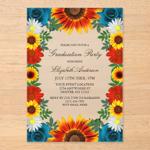Backyard Summer Floral Graduation Party