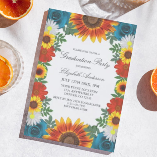 Backyard Summer Floral Graduation Party