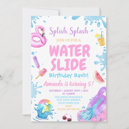 Backyard Water Slide Splash Birthday Party