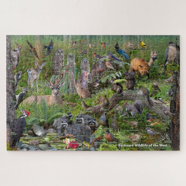 Backyard Wildlife of the West Jigsaw Puzzle (Horizontal)