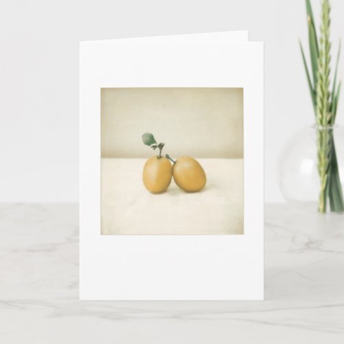 Backyard Yellow Plums Still_Life Blank Greeting Card