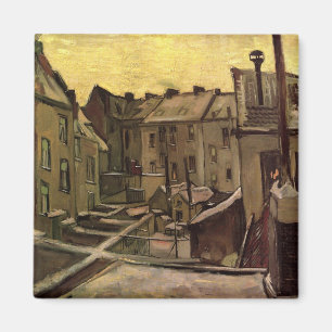Backyards of Old Houses by Vincent van Gogh Magnet
