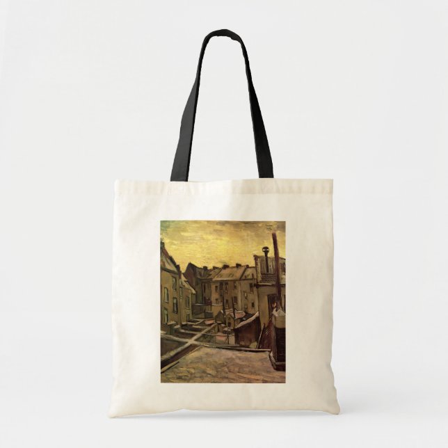 Backyards of Old Houses by Vincent van Gogh Tote Bag (Front)