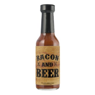 Bacon and beer rustic wood