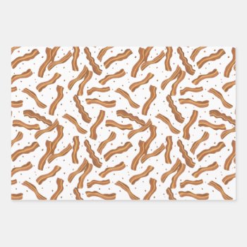 Bacon And Bits Pattern Wrapping Paper Sheets by cbendel at Zazzle