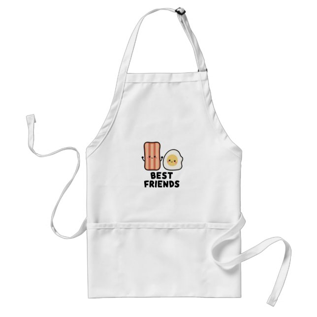 Bacon and Egg Best Friends Adult Apron (Front)
