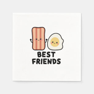 Bacon and Egg Best Friends Napkins