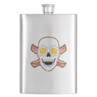 Bacon and Egg Skull Flask