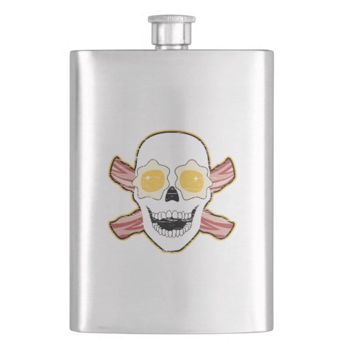 Bacon and Egg Skull Flask