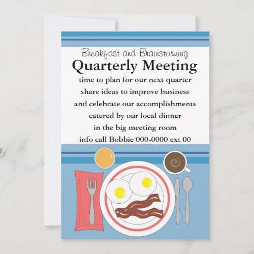 Bacon and Eggs all Business Invitation
