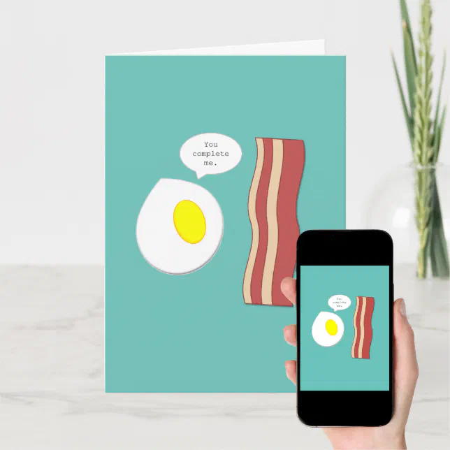 Bacon and Eggs Birthday Card Zazzle