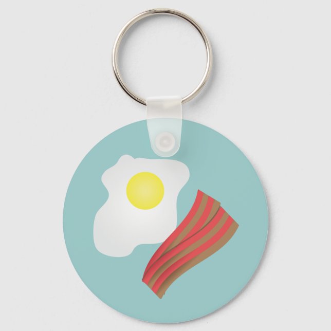 Bacon and Eggs Breakfast Keychain (Front)