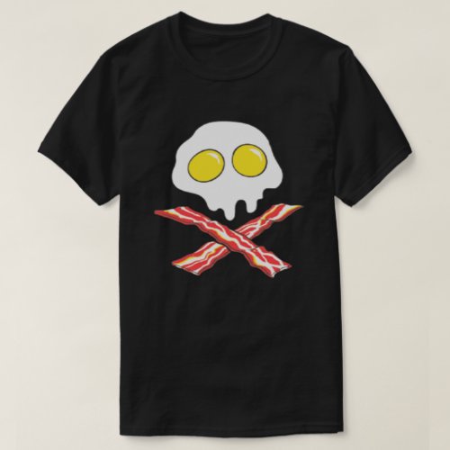 BACON AND EGGS COOL SKULL BONES SPOOF T_Shirt