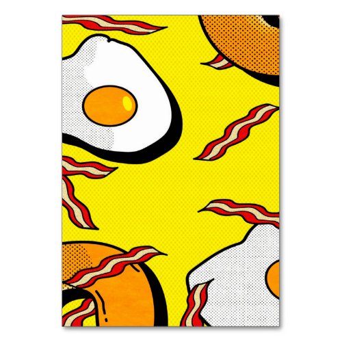 Bacon And Eggs  Cute Design  Table Number