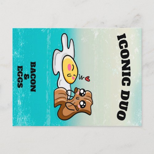 Bacon and Eggs Duo  Gift For Student Announcement Postcard