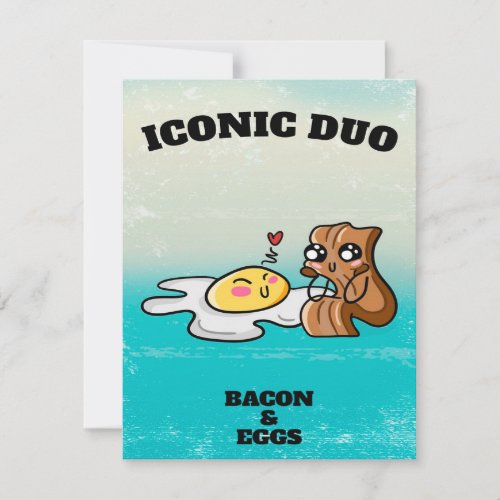 Bacon and Eggs Duo  Gift For Student Invitation