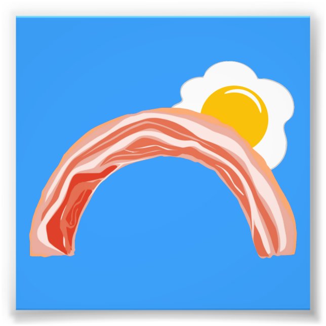 Bacon and Eggs Rainbow Photo Print (Front)