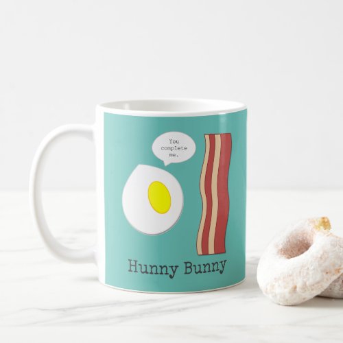 Bacon and Eggs You Complete Me Personalized Funny Coffee Mug