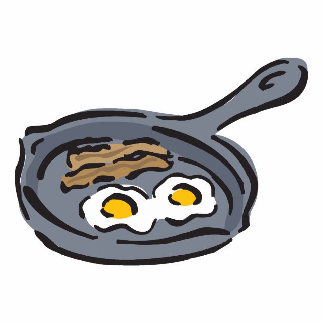 bacon and fried eggs cutout (Front)