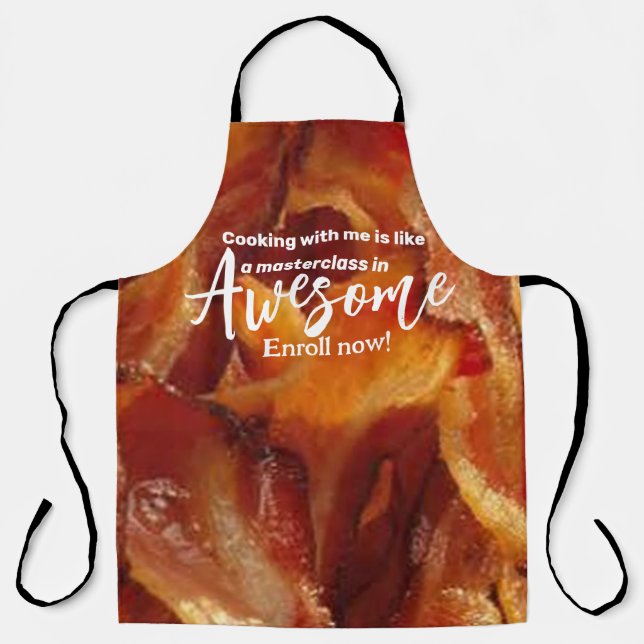Bacon Apron - Cooking Masterclass Quote Gift (Front)