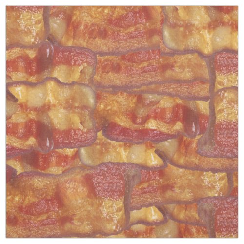 Bacon Background Pattern Funny Novelty Food Fabric
