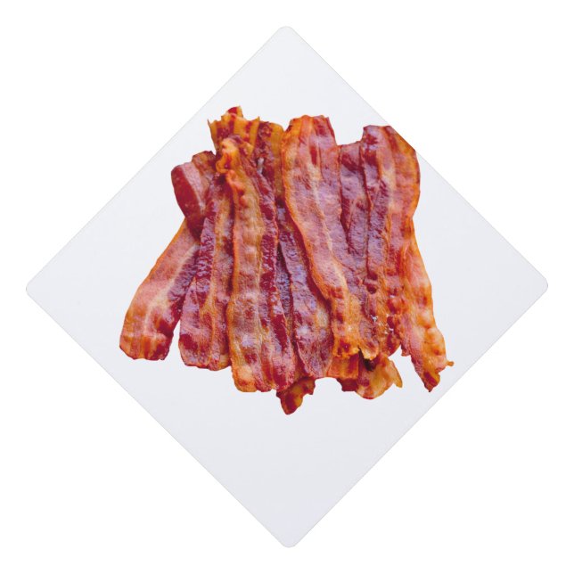 Bacon Bacon Bacon Graduation Cap Topper (Front)