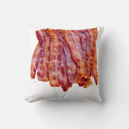 Bacon Bacon Bacon Throw Pillow