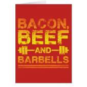 Bacon, Beef, Barbells - Gym Workout Motivational (Front)