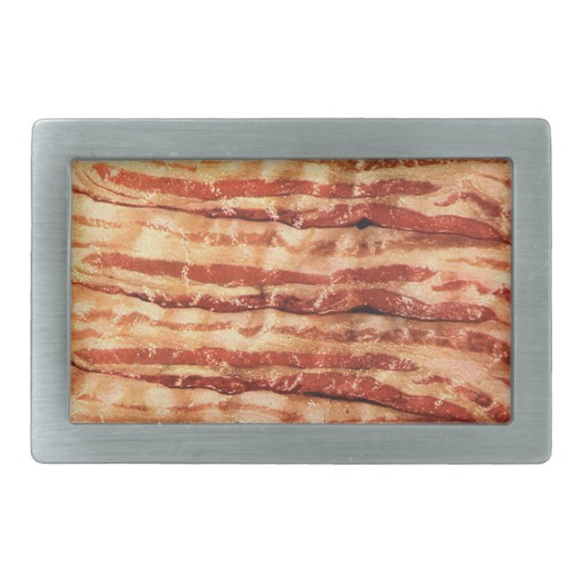 BACON belt buckle oval or rectangle funny CHEF (Front)