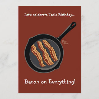 Bacon Birthday Party Invitation