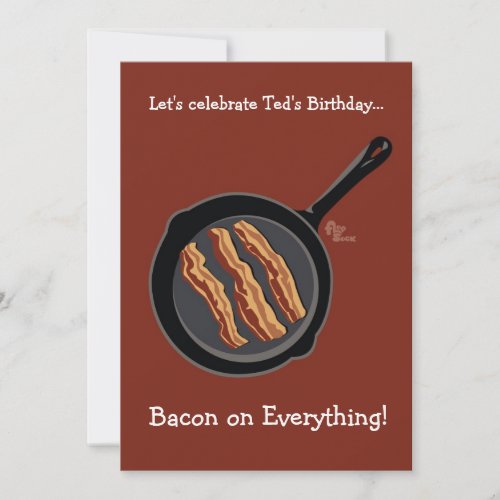 Bacon Birthday Party Invitation