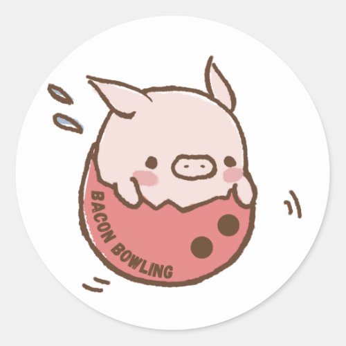Bacon Bowling Merch Classic Round Sticker
