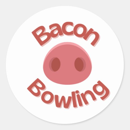 Bacon Bowling Merch Classic Round Sticker