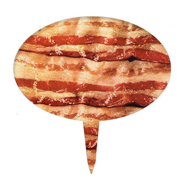 BACON cake topper-fully customizable by you! Cake Topper (Front)