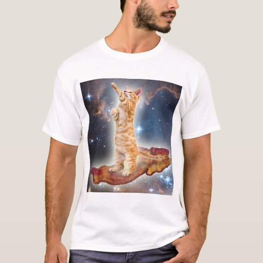 cat in space t shirt