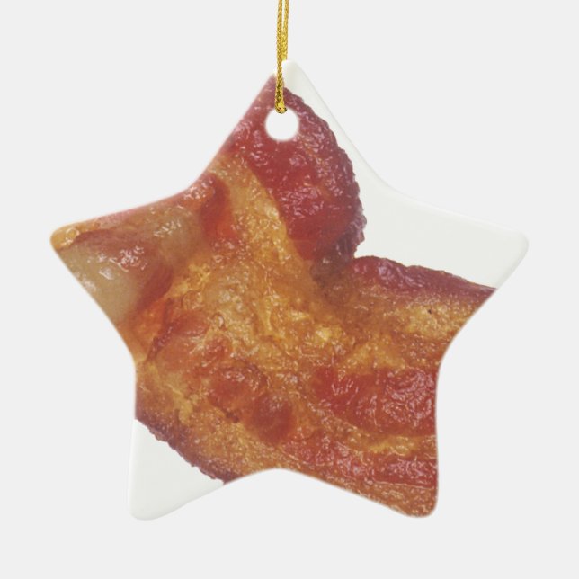 Bacon Ceramic Ornament (Front)