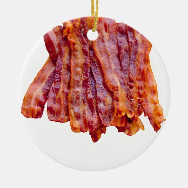 bacon ceramic ornament (Front)