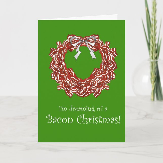 Bacon Christmas Holiday Card (Front)