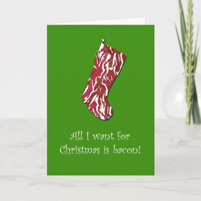 Bacon Christmas Holiday Card (Front)