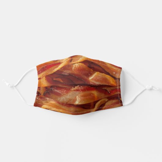 Bacon Cloth Face Mask (Front, Unfolded)
