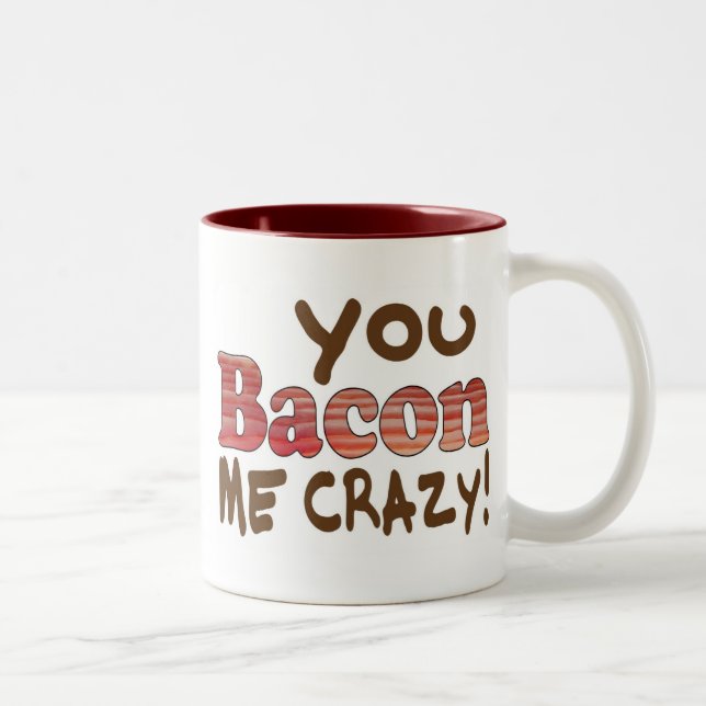 Bacon Crazy Two-Tone Coffee Mug (Right)
