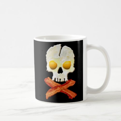 Bacon Crossbones Eggs Skull Sizzling Coffee Mug