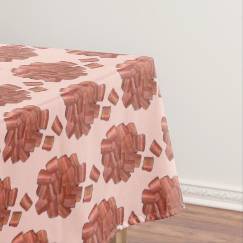 Bacon Crumbles Strips Food Pizza Toppings Meat Tablecloth