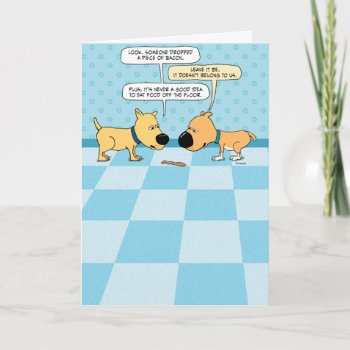 Bacon Dogs Birthday Card by chuckink at Zazzle