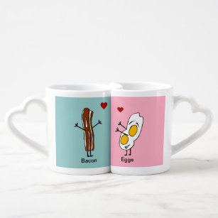 Bacon & Eggs In Love Lover's Mug Set
