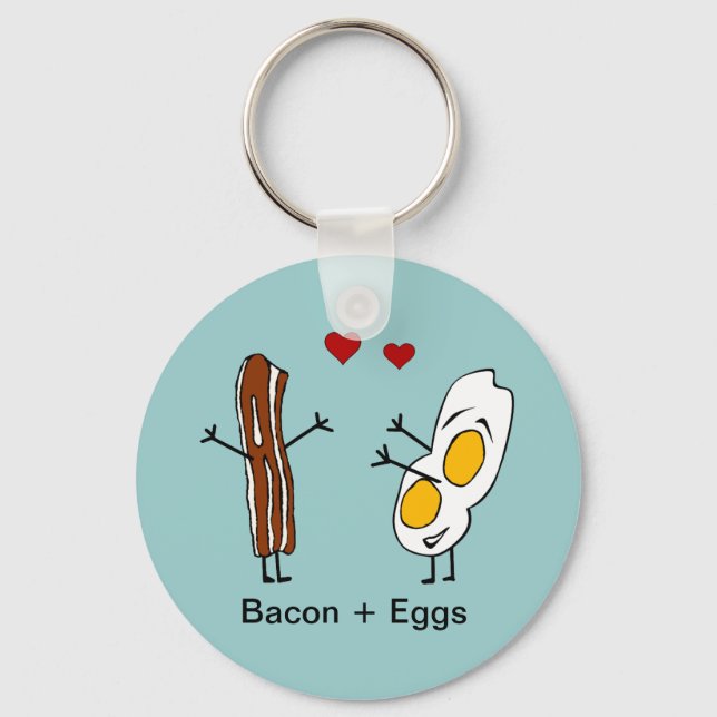 Bacon + Eggs Keychain (Front)