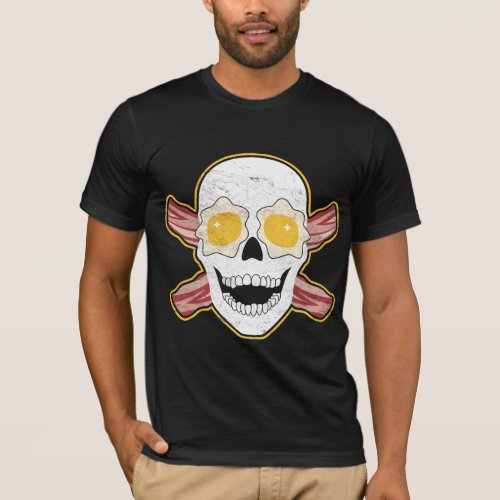 Bacon  Eggs Skull T_Shirt